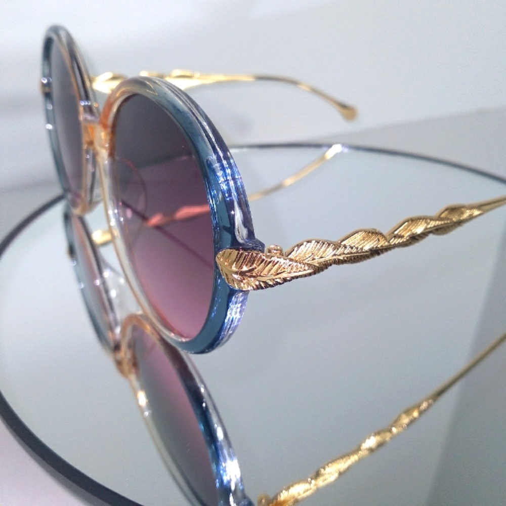 It's A New Day Blue Round Sunglasses - Picture 9 of 10